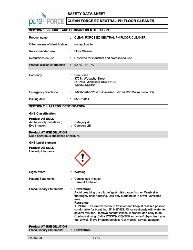 Neutral Ph Floor Cleaner Mr. Pickle's Franchise Systems